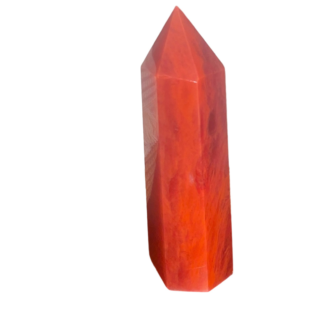 XL Red Smelting Quartz "Energy, Passion & Vitality Obelisk Point ~ 1045g ~ NWOT - Picture 1 of 5